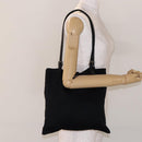 FENDI Tote Bag Nylon Black Silver Auth 138857-22