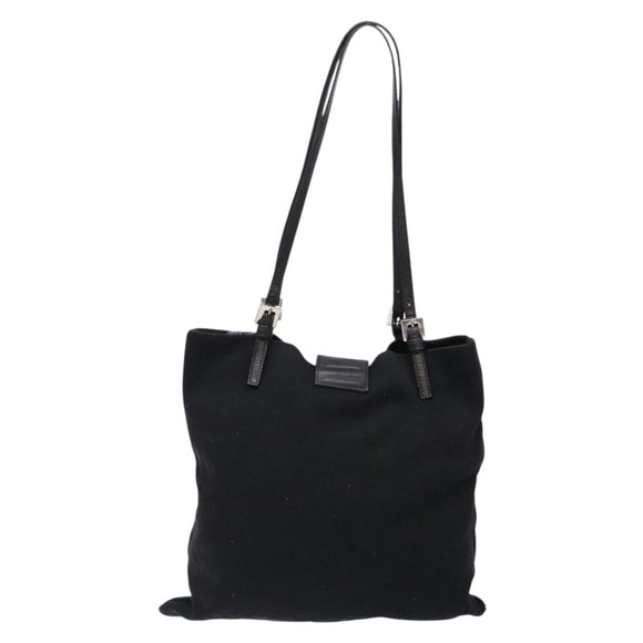 FENDI Tote Bag Black Silver Auth 138857