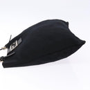 FENDI Tote Bag Nylon Black Silver Auth 138857-4