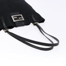 FENDI Tote Bag Nylon Black Silver Auth 138857-7