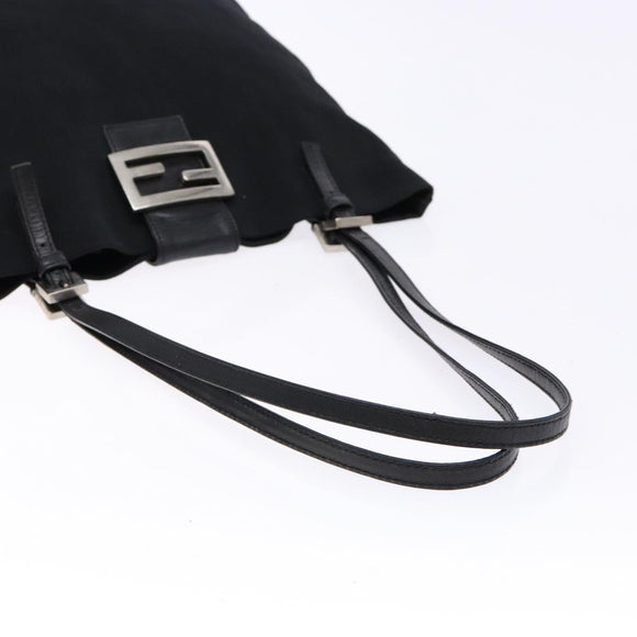 FENDI Tote Bag Black Silver Auth 138857