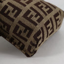 FENDI Zucchino Canvas Phone Pouch Brown Gold Auth 138859-15