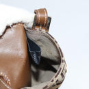 FENDI Zucchino Canvas Phone Pouch Brown Gold Auth 138859-20