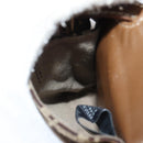 FENDI Zucchino Canvas Phone Pouch Brown Gold Auth 138859-21