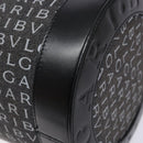 BVLGARI Logo Mania B-ZERO1 Hand Bag Canvas Black Silver Auth 138860-10