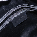 BVLGARI Logo Mania B-ZERO1 Hand Bag Canvas Black Silver Auth 138860-15