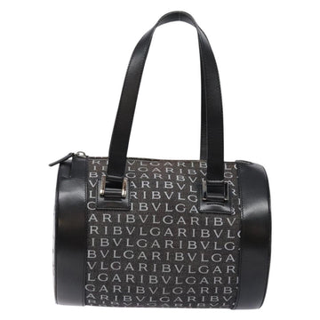 BVLGARI Logo Mania B-ZERO1 Hand Bag Canvas Black Silver Auth 138860 - 0