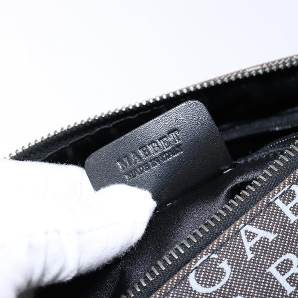 BVLGARI Logo Mania B-ZERO1 Hand Bag Canvas Black Silver Auth 138860