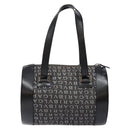 BVLGARI Logo Mania B-ZERO1 Hand Bag Canvas Black Silver Auth 138860-3