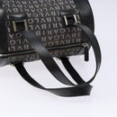 BVLGARI Logo Mania B-ZERO1 Hand Bag Canvas Black Silver Auth 138860-7