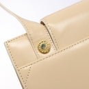 BVLGARI Shoulder Bag Leather Beige Gold Auth 138861-14