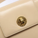 BVLGARI Shoulder Bag Leather Beige Gold Auth 138861-15