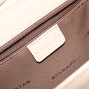 BVLGARI Shoulder Bag Leather Beige Gold Auth 138861-16