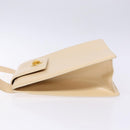 BVLGARI Shoulder Bag Leather Beige Gold Auth 138861-5