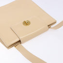BVLGARI Shoulder Bag Leather Beige Gold Auth 138861-6