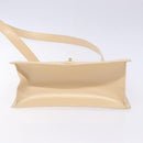 BVLGARI Shoulder Bag Leather Beige Gold Auth 138861-9