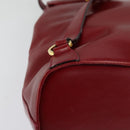 Salvatore Ferragamo Vala Backpack Leather Red Gold Auth 138862-12