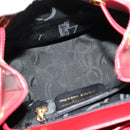Salvatore Ferragamo Vala Backpack Leather Red Gold Auth 138862-17