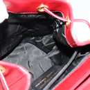 Salvatore Ferragamo Vala Backpack Leather Red Gold Auth 138862-18
