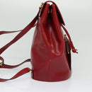 Salvatore Ferragamo Vala Backpack Leather Red Gold Auth 138862-5