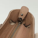Salvatore Ferragamo Gancini Hand Bag Leather Pink Silver Auth 138865-14