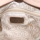 Salvatore Ferragamo Gancini Hand Bag Leather Pink Silver Auth 138865-16
