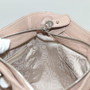 Salvatore Ferragamo Gancini Hand Bag Leather Pink Silver Auth 138865-18