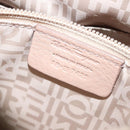 Salvatore Ferragamo Gancini Hand Bag Leather Pink Silver Auth 138865-21