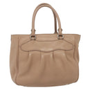 Salvatore Ferragamo Gancini Hand Bag Leather Pink Silver Auth 138865-3