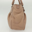 Salvatore Ferragamo Gancini Hand Bag Leather Pink Silver Auth 138865-5