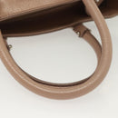 Salvatore Ferragamo Gancini Hand Bag Leather Pink Silver Auth 138865-7