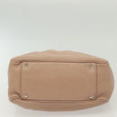Salvatore Ferragamo Gancini Hand Bag Leather Pink Silver Auth 138865-9