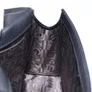 Salvatore Ferragamo Chain Gancini Shoulder Bag Enamel Black Silver Auth 138867-18