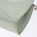 Salvatore Ferragamo Chain Vala Shoulder Bag Enamel Light Blue Silver Auth 138868-15