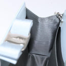 Salvatore Ferragamo Chain Vala Shoulder Bag Enamel Light Blue Silver Auth 138868-18