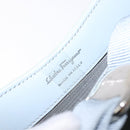 Salvatore Ferragamo Chain Vala Shoulder Bag Enamel Light Blue Silver Auth 138868-20