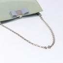 Salvatore Ferragamo Chain Vala Shoulder Bag Enamel Light Blue Silver Auth 138868-7