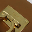 Salvatore Ferragamo Gancini Hand Bag Leather 2way Beige Gold Auth 138870-16