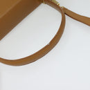 Salvatore Ferragamo Gancini Hand Bag Leather 2way Beige Gold Auth 138870-7