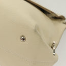 Salvatore Ferragamo Gancini Shoulder Bag Leather White Silver Auth 138871-9