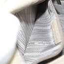 Salvatore Ferragamo Gancini Shoulder Bag Leather White Silver Auth 138871-22