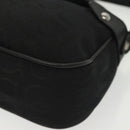 Salvatore Ferragamo Gancini Hand Bag Canvas Black Silver Auth 138872-15