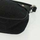 Salvatore Ferragamo Gancini Hand Bag Canvas Black Silver Auth 138872-17