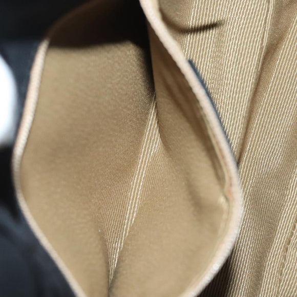 Salvatore Ferragamo Gancini Hand Bag Canvas Black Silver Auth 138872