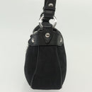 Salvatore Ferragamo Gancini Hand Bag Canvas Black Silver Auth 138872-3
