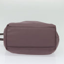 Salvatore Ferragamo Vala Hand Bag Nylon Enamel 2way Purple Silver Auth 138874-11