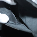 Salvatore Ferragamo Gancini Hand Bag Rattan Black Gold Auth 138876A-19