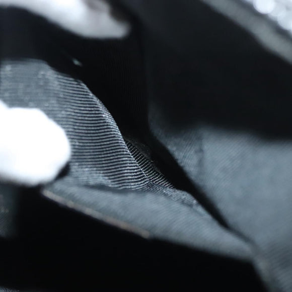 Salvatore Ferragamo Gancini Hand Bag Rattan Black Gold Auth 138876A