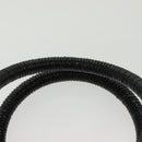 Salvatore Ferragamo Gancini Hand Bag Rattan Black Gold Auth 138876A-8