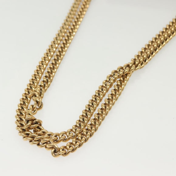 Salvatore Ferragamo Chain Vala Shoulder Bag Leather Red Gold Auth 138878